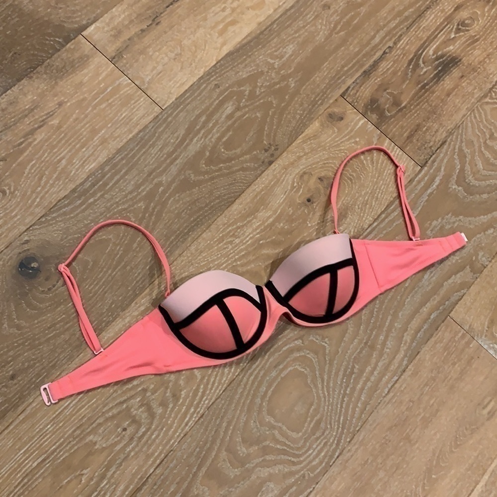 Victoria's Secret Pink and Black Bikini Top
